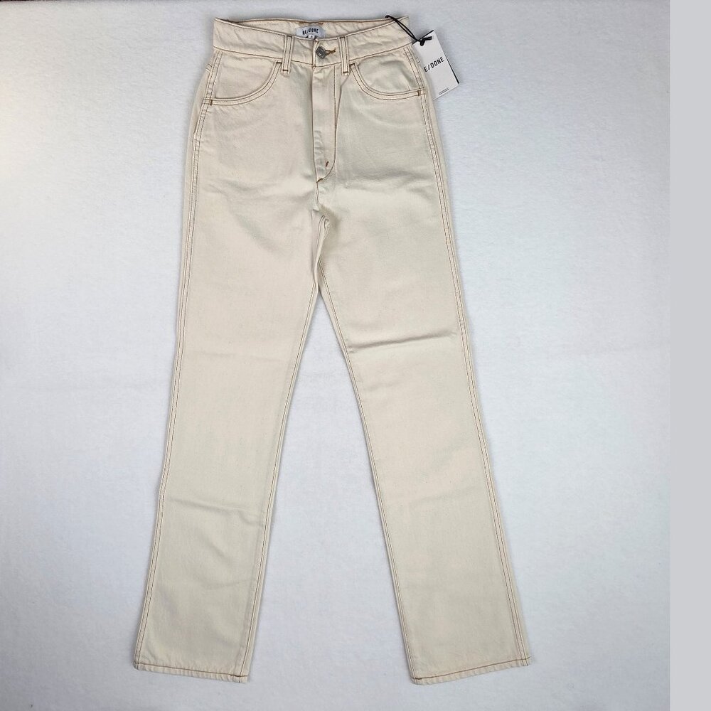 RE/DONE 70s Cigarette Jeans Rinsed Birch High Rise Straight Leg NWT Sz 23 - Picture 2 of 13